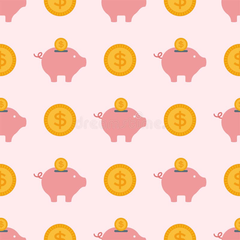 Le vecteur sauvent le fond sans couture de modèle de conception de tirelire d'argent d'opérations bancaires d'économie d'économie illustration de vecteur Le vecteur sauvent le fond sans couture de modèle de conception de tirelire d'argent d'opérations bancaires d'économie d'économie illustration de vecteur