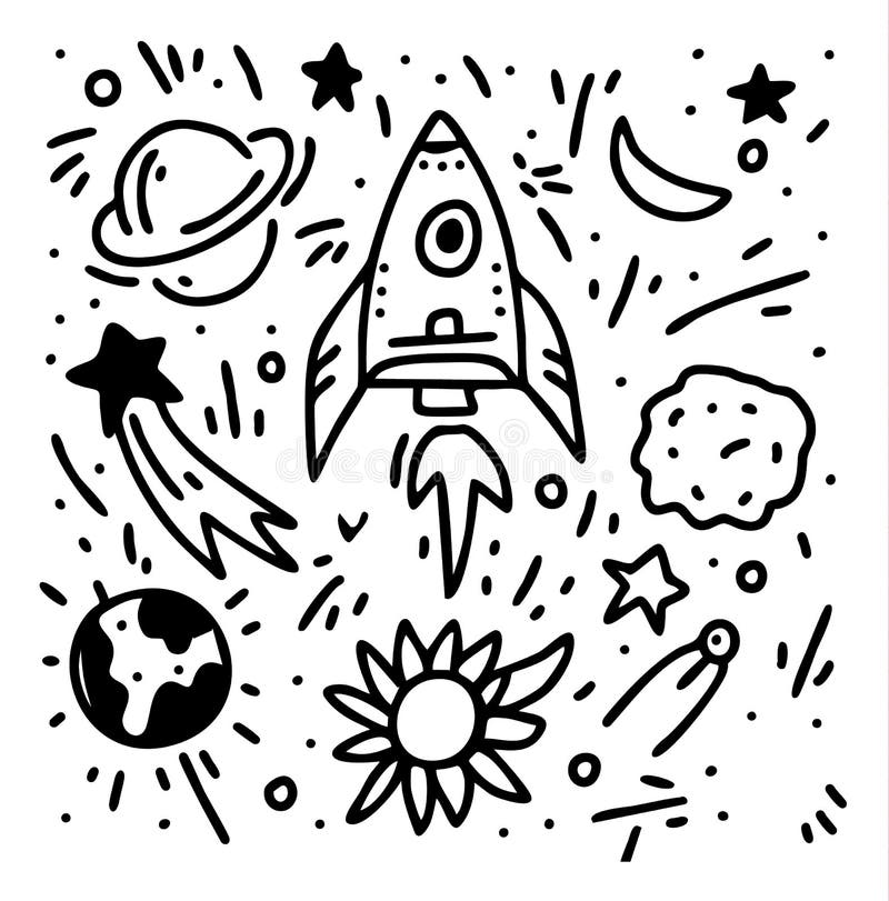 Le vecteur tiré par la main de griffonnage a placé l'espace Illustration de vecteur d'isolement illustration libre de droits Le vecteur tiré par la main de griffonnage a placé l'espace Illustration de vecteur d'isolement illustration libre de droits