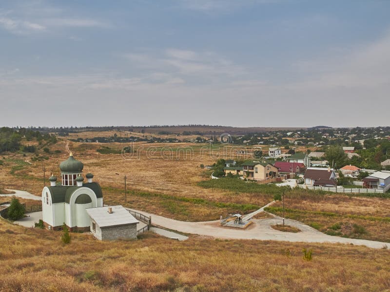 Le village Shyrokyne dans la région de Donetsk de l'Ukraine en juillet 2014 photographie stock Le village Shyrokyne dans la région de Donetsk de l'Ukraine en juillet 2014 photographie stock