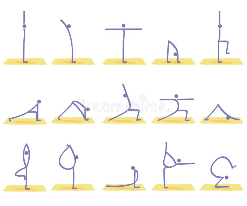 Le yoga pose (le vecteur) illustration de vecteur