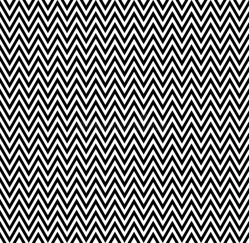 Le zigzag noir et blanc horizontal barre le modèle Modèle de répétition géométrique de zigzag conception de fond de vecteur