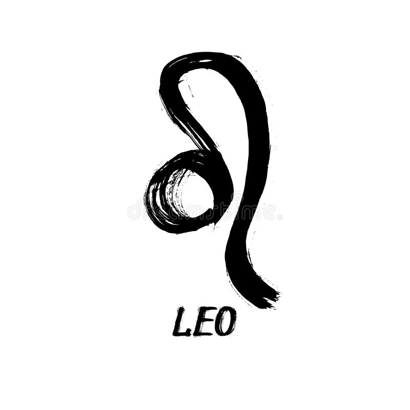 Grunge Zodiac Signs - Leo - The Lion Hand-Drawn Sign. Grunge Zodiac Signs - Leo - The Lion Hand-Drawn Sign