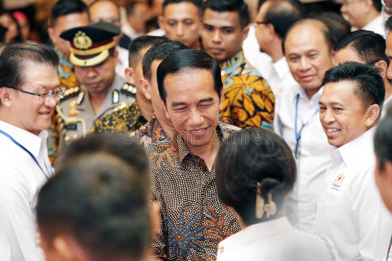 Le 7ème président de l'Indonésie Joko Widodo photographie stock libre de droits Le 7ème président de l'Indonésie Joko Widodo photographie stock libre de droits