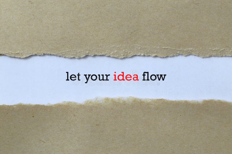 Let your idea flow on white paper