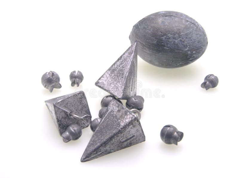Lead Fishing Weights stock image. Image of shot, background 4337429