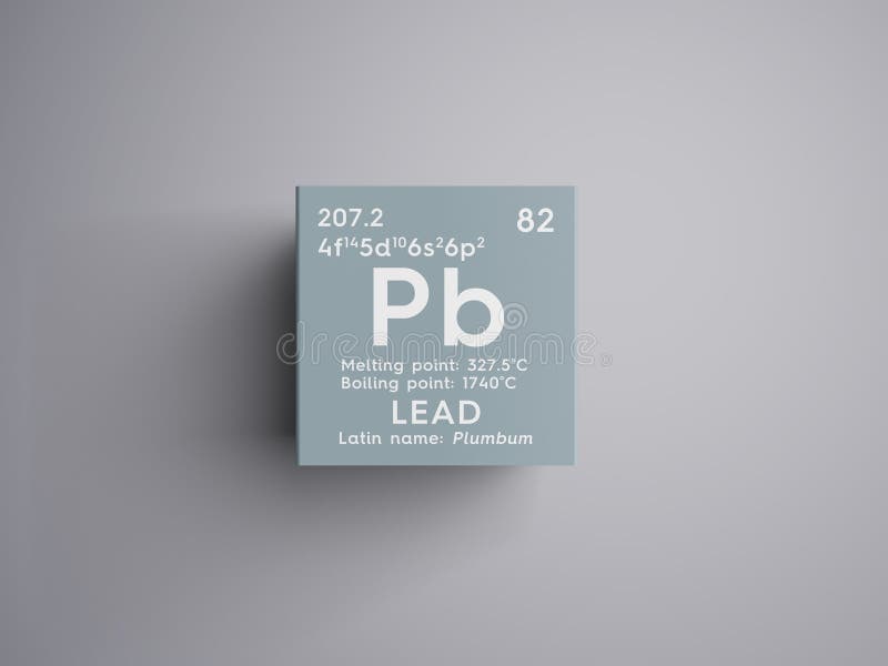 Lead Periodic Element Chemical Icon Formula. Lead Symbol Mendeleev Table Element