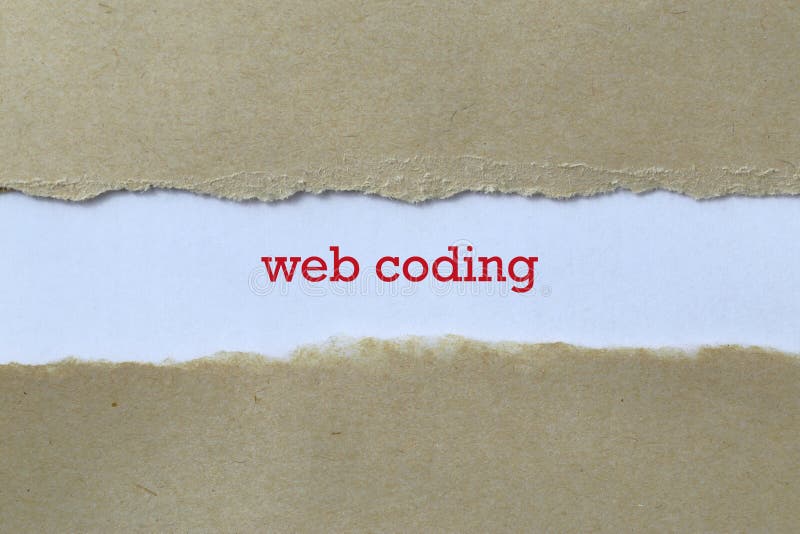 Web coding on paper royalty free stock photo