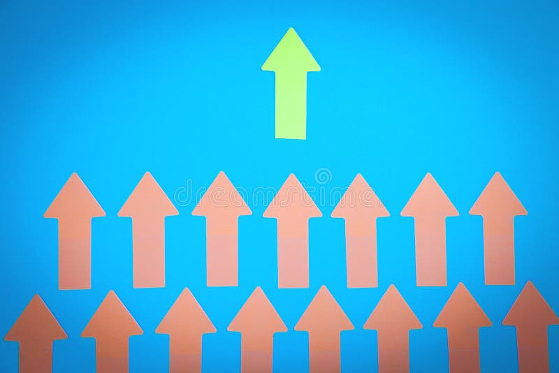 Leader arrow leading team. Leadership royalty free stock image