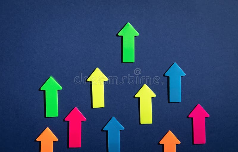 Leader arrow leading team. Leadership royalty free stock image