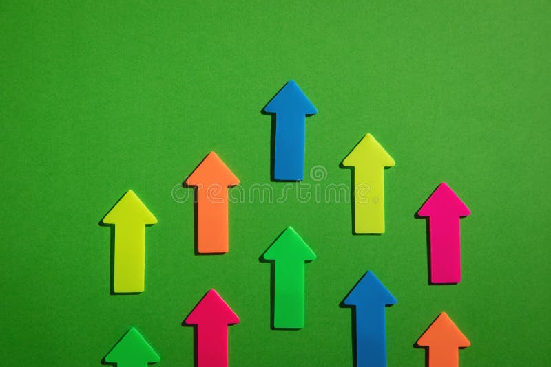Leader arrow leading team. Leadership stock image