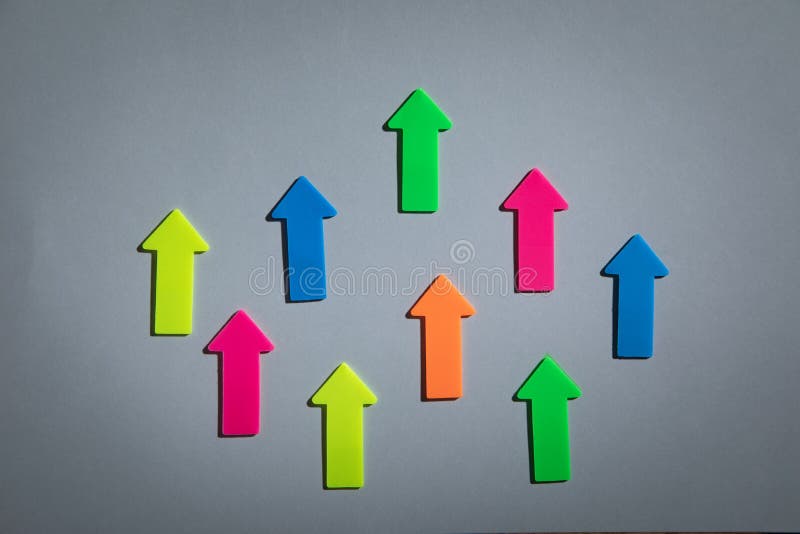 Leader arrow leading team. Leadership stock images