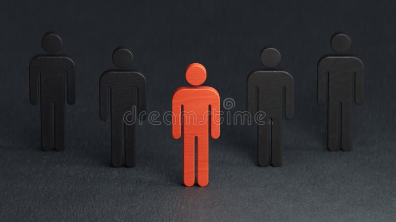 Leader di successo in legno rosso svelando la strategia aziendale per il lavoro di squadra sbloccando la potenza royalty illustrazione gratis