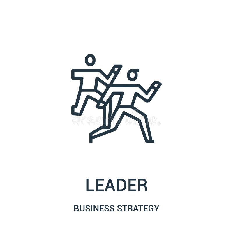 Leader icon vector from business strategy collection. Thin line leader outline icon vector illustration. Linear symbol for use on web and mobile apps, logo, print media