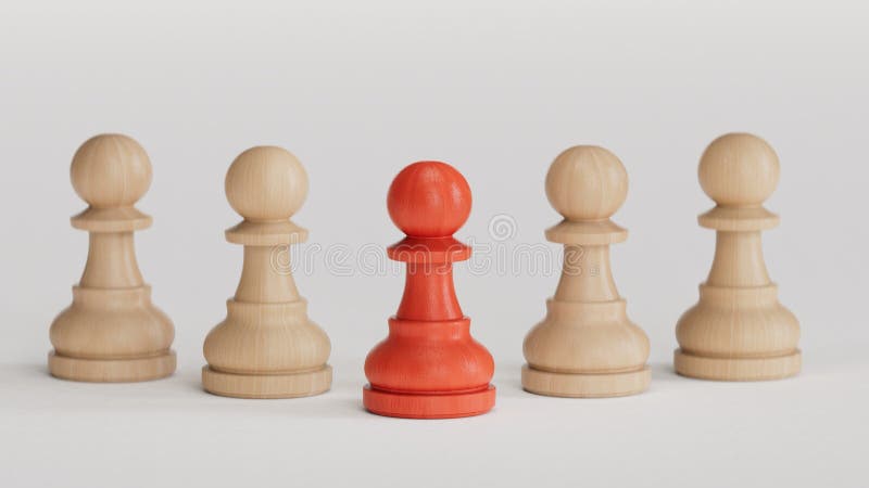 Leader successo delle bambole in legno rosso svelando la strategia aziendale per il lavoro di squadra, sbloccando il potenziale illustrazione vettoriale