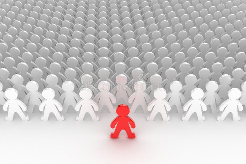 The leader of a team royalty free illustration