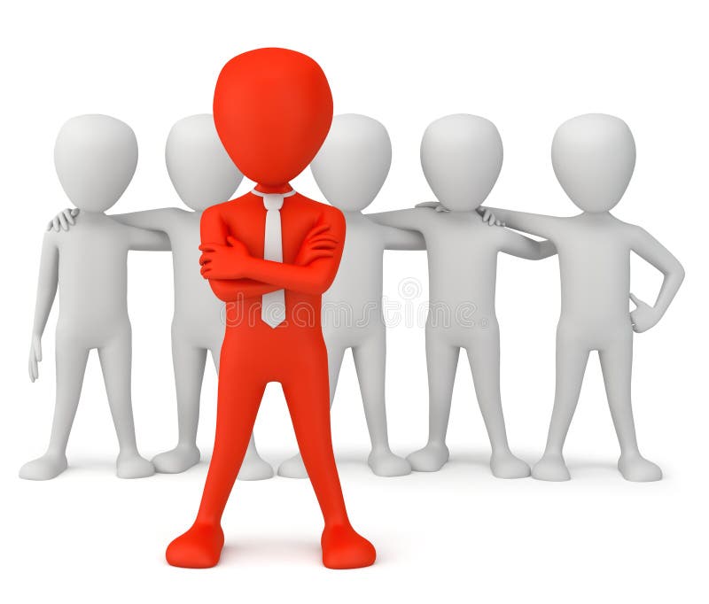 3d Small People Leader of a Team Stock Illustration Illustration of 3d Small People Leader of a Team Stock Illustration Illustration of
