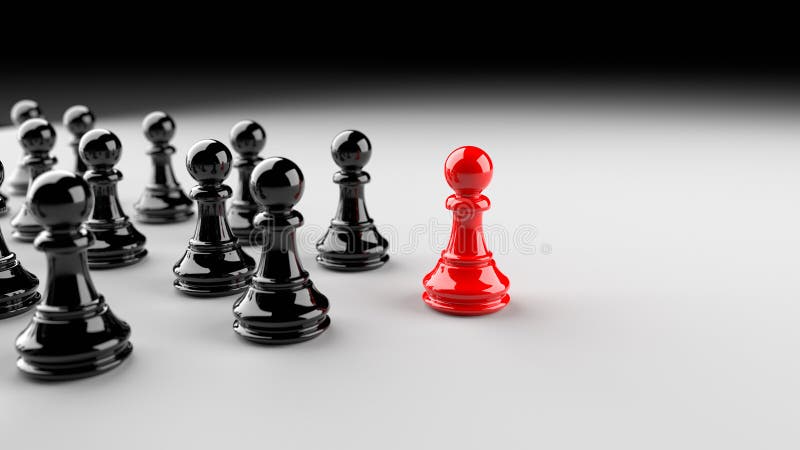 Red pawn of chess stock illustration. Illustration of defense - 117967365