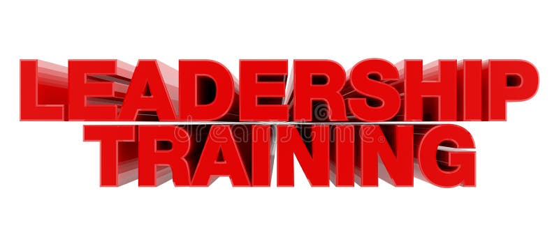 LEADERSHIP TRAINING Red Word on White Background Illustration 3D