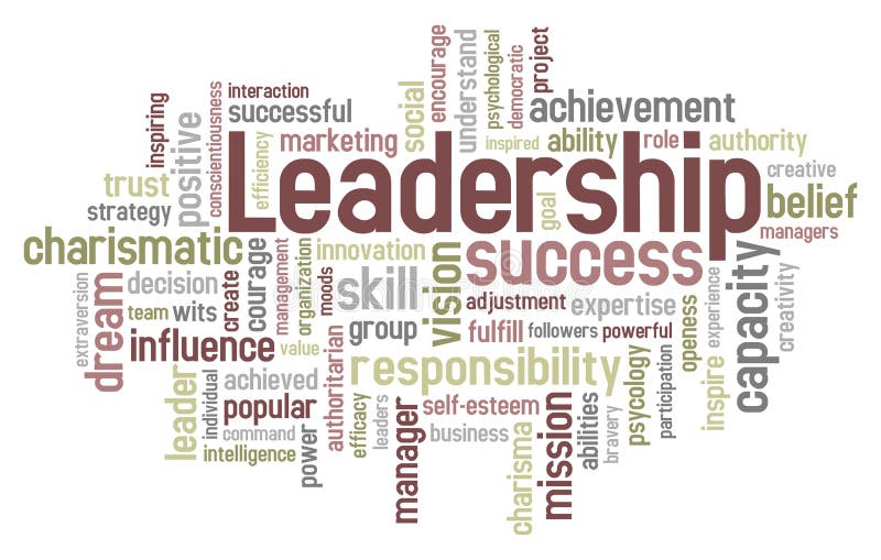 Leadership Word Cloud stock vector. Illustration of responsibility