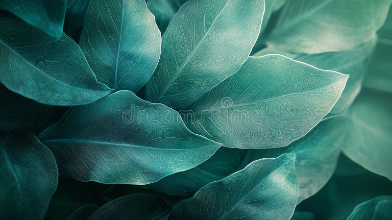 Leaf background, transparent green leaves. Organic, fresh, natural and complex abstract design. Generative AI royalty free illustration