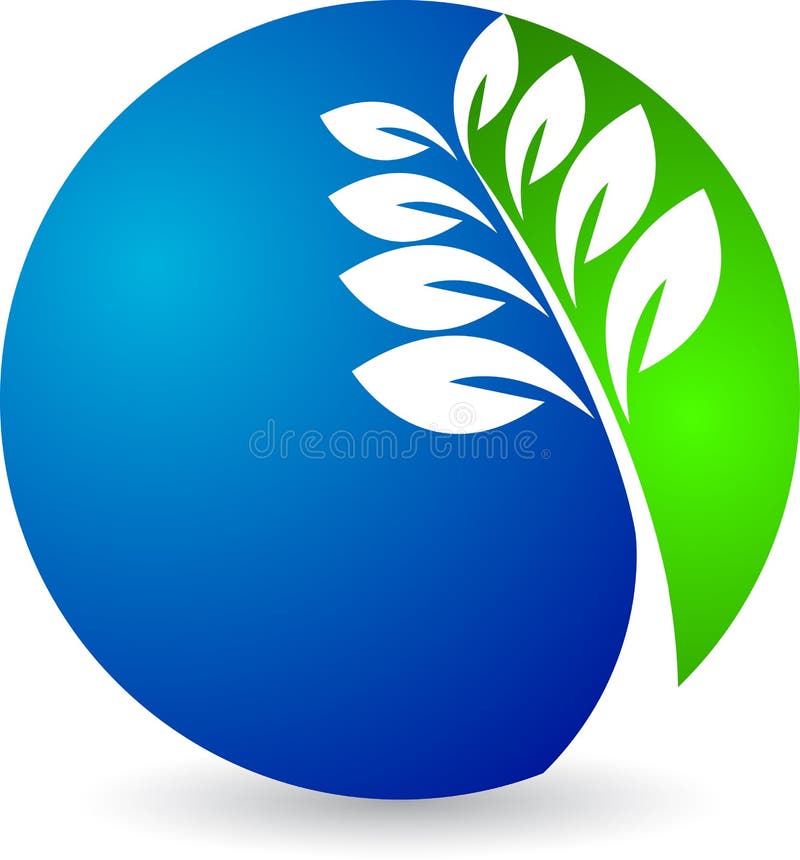 Leaf logo royalty free illustration