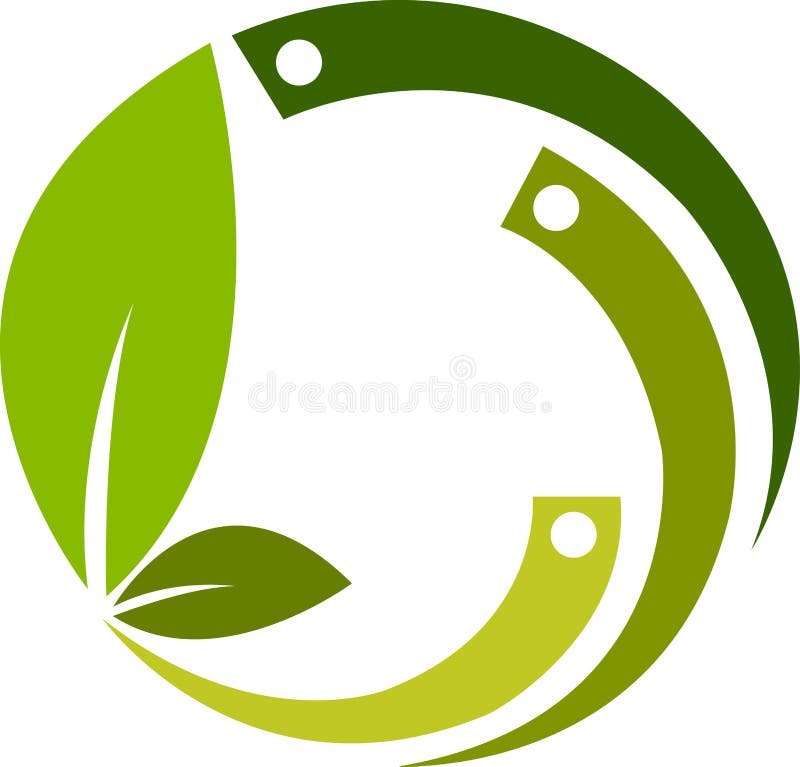 Leaf logo royalty free illustration