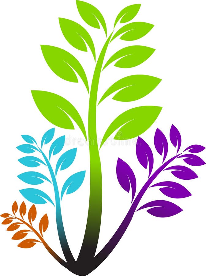 Leaf logo royalty free illustration