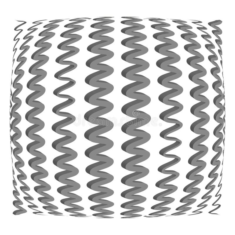 Leaf shaped pattern. Wavy geometric form. Monochrome wave design. Vector organic illustration stock illustration