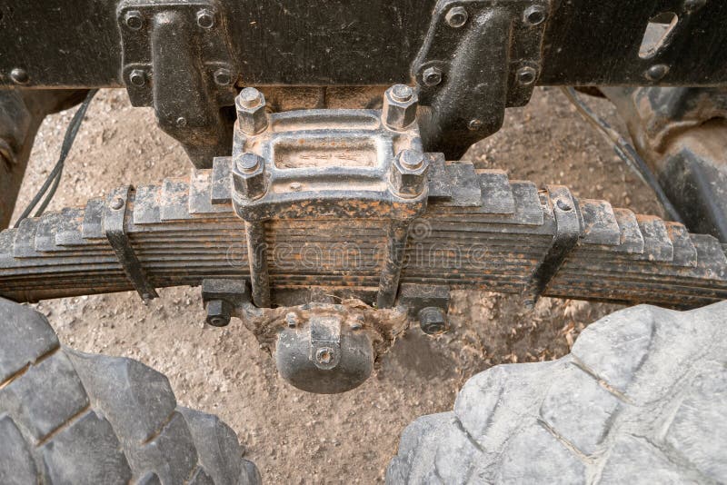 Leaf Spring of the Old Truck Stock Image Image of ground, suspension