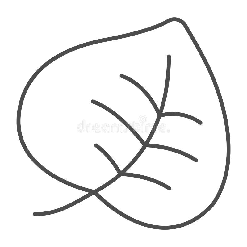 Leaf Thin Line Icon. Simple Leaf Vector Illustration Isolated On White