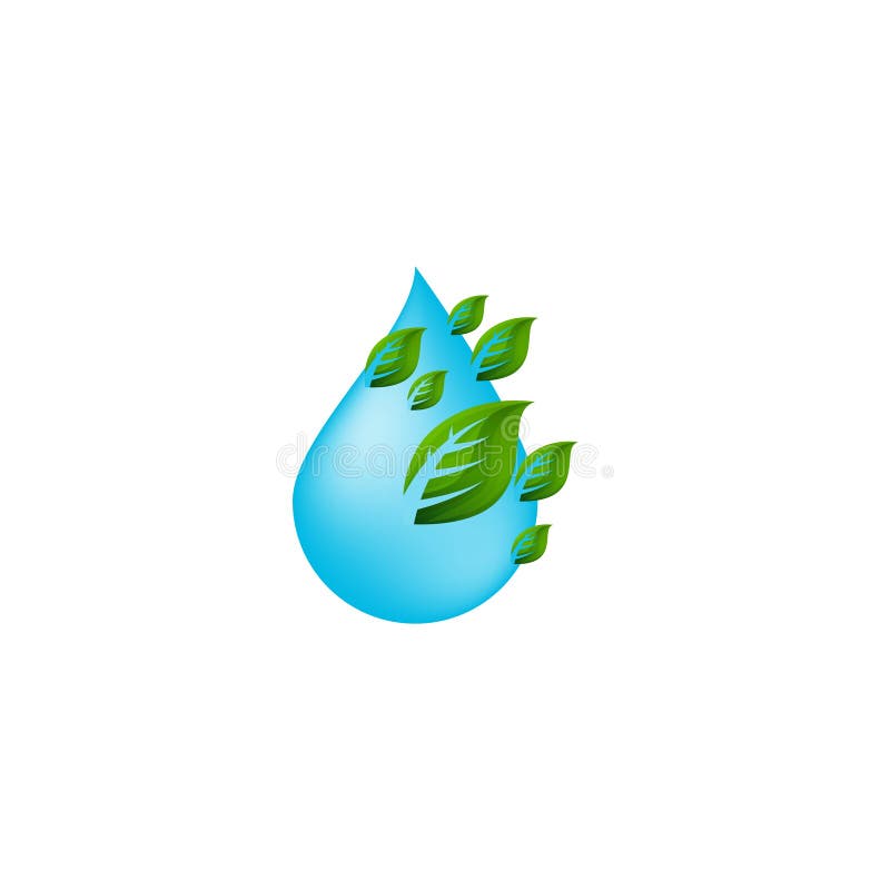 Leaf, Water Drop Logo Ideas. Inspiration Logo Design. Template Vector  Illustration Stock Vector - Illustration of clear, liquid: 175670078
