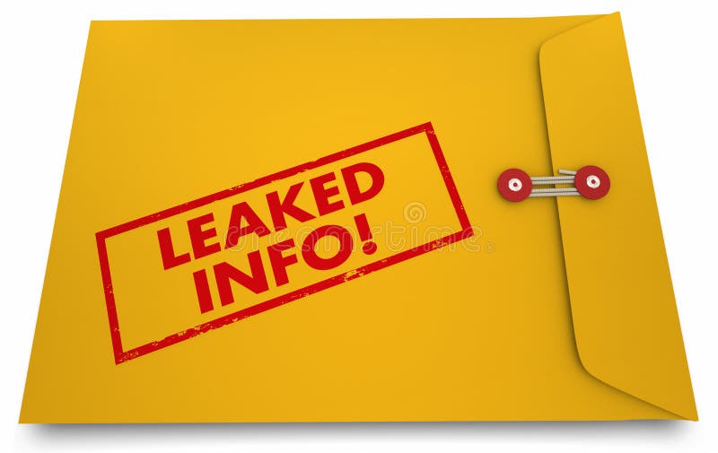 Leaked Info Classified Documents Exposed Envelope Stock Illustration