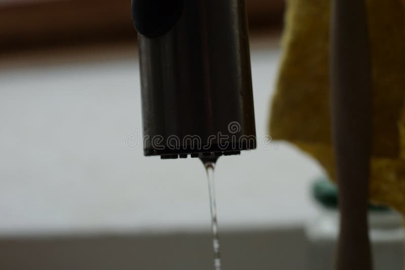 Leaking faucet. stock image. Image of splash, kitchen 200615757