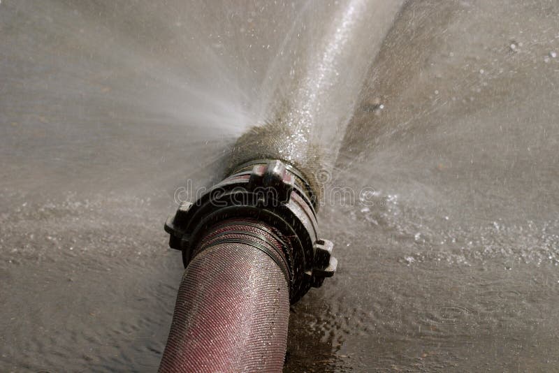 Leaking Hose Behind the Junction Stock Image Image of hole, gush 5128647