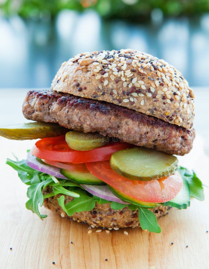 Lean beef burger stock photography