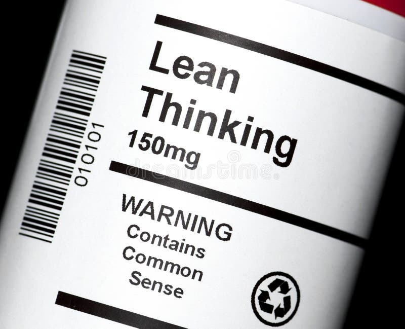 Lean Thinking, the popular business and performance improvement concept, in tablet form ready to be dispensed.