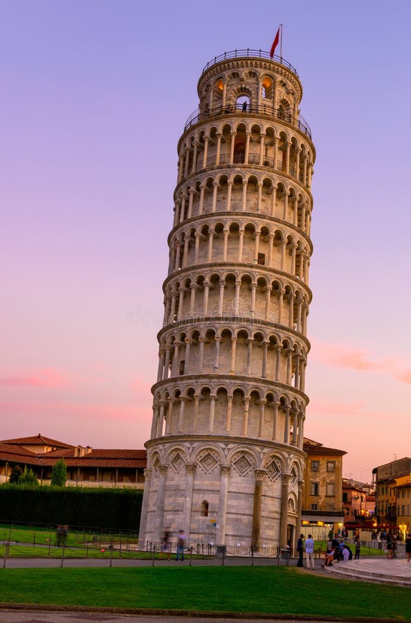 The Leaning Tower of Pisa (Torre pendente di Pisa) at sunset in Pisa, Italy stock photos The Leaning Tower of Pisa (Torre pendente di Pisa) at sunset in Pisa, Italy stock photos