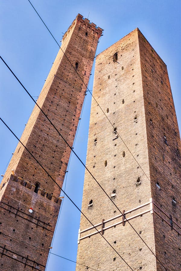 The Two Leaning Towers in Bologna Stock Photo Image of famous, high 200874604
