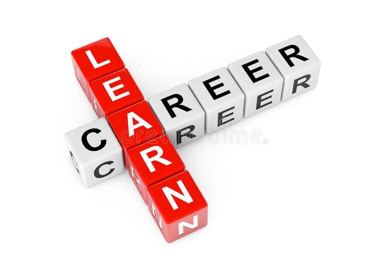 New Career Crossword Stock Image Image Of Button Development 25384207