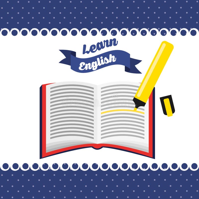 Learn english design stock illustration. Illustration of icons 68385967