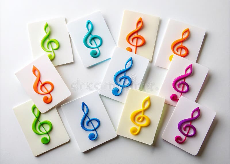 Learn Music Theory with Engaging Flashcards Closeup Isolated Musical