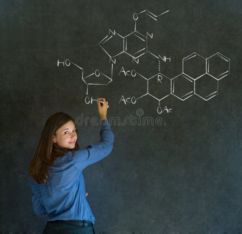 Learn science or chemistry teacher with chalk background stock photography Learn science or chemistry teacher with chalk background stock photography