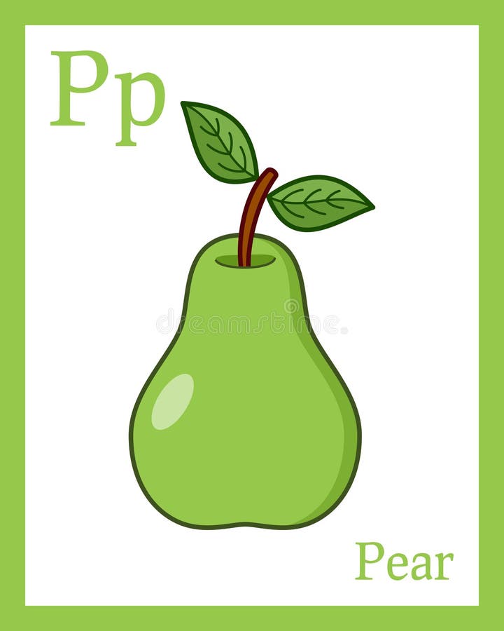 A letter p for pear Royalty Free Vector Image - VectorStock