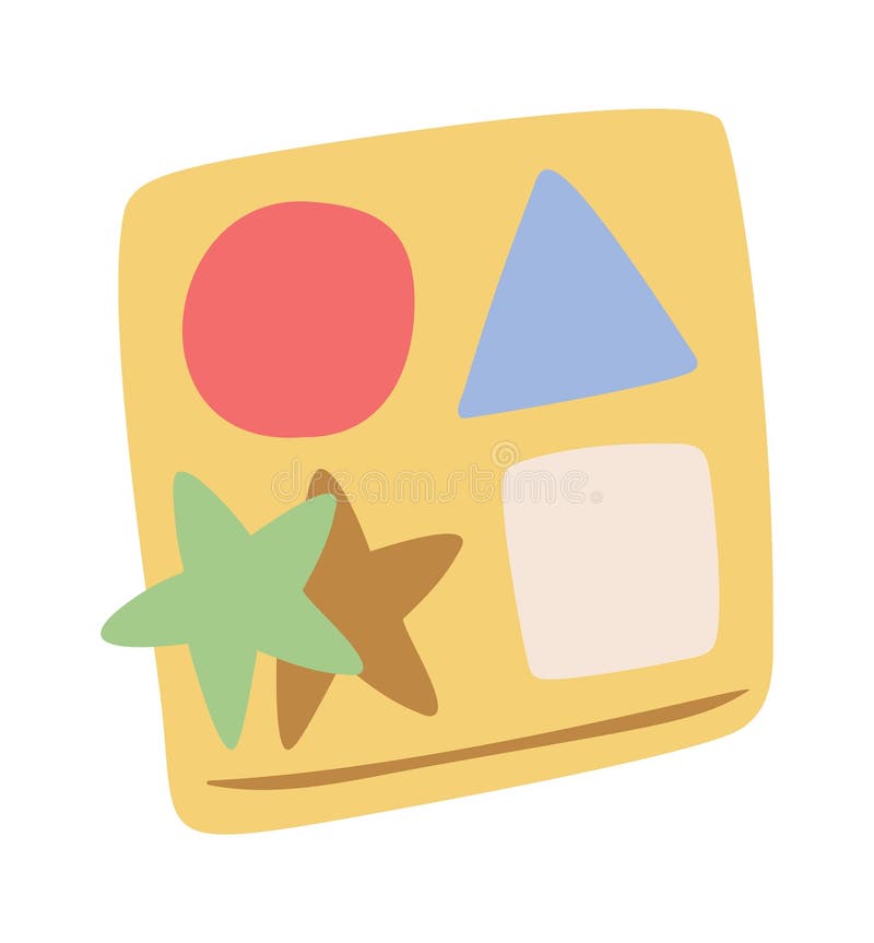 Learning geometric figures kids toy royalty free illustration