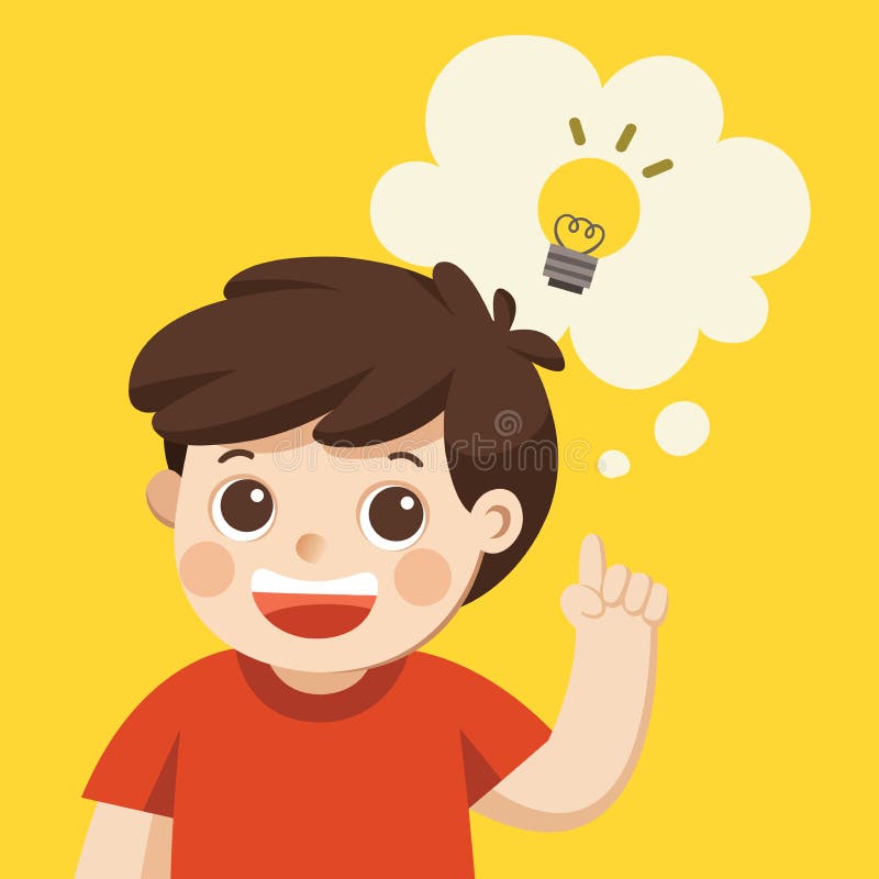 A Cute Boy thinking. royalty free illustration A Cute Boy thinking. royalty free illustration