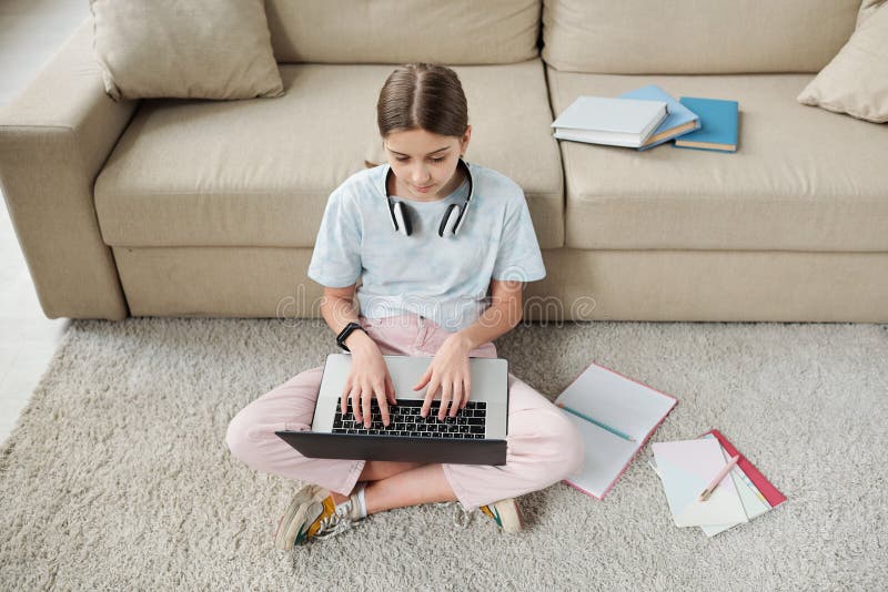 Learning lesson using laptop stock photography Learning lesson using laptop stock photography