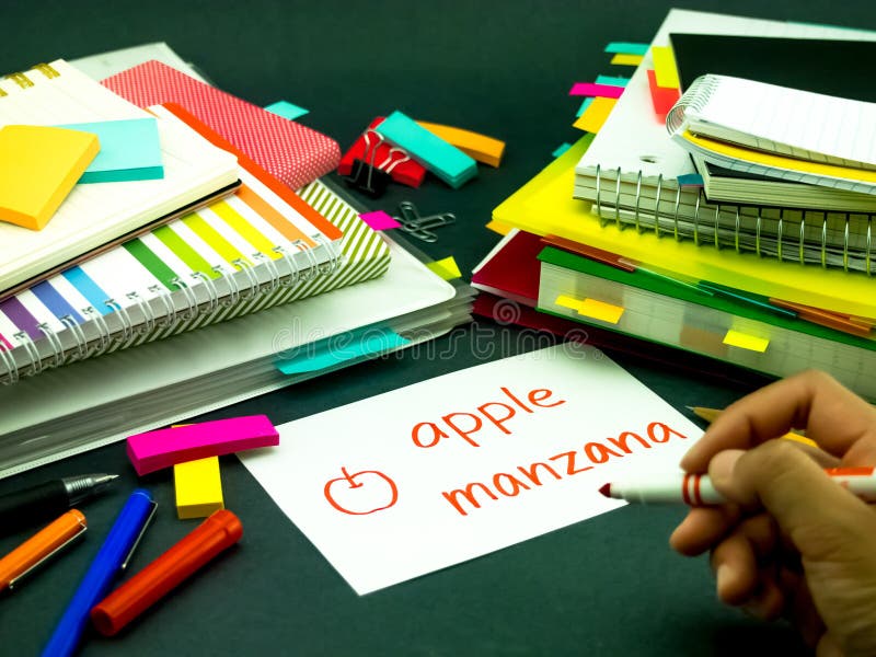 Learning New Language Making Original Flash Cards; Spanish