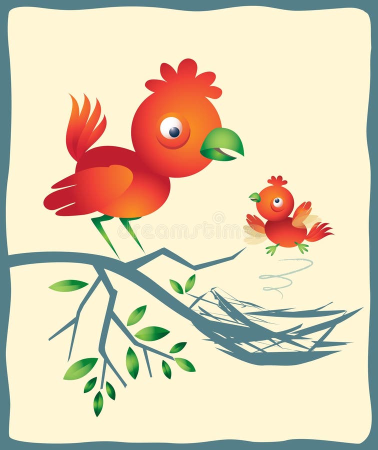 Learning to Fly stock vector. Illustration of nature, birds - 9995856 Learning to Fly stock vector. Illustration of nature, birds - 9995856