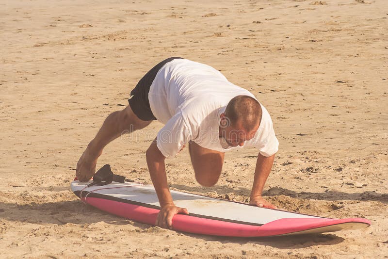 Learning to surf royalty free stock image Learning to surf royalty free stock image
