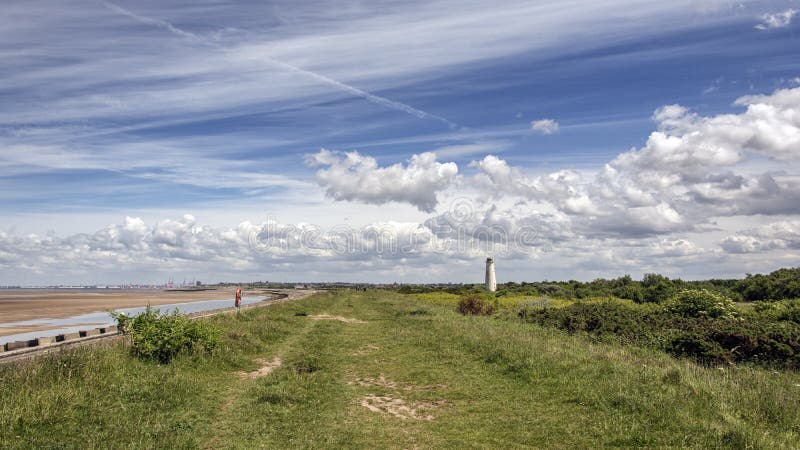 Leasowe beach wirral uk stock photo. Image of brickbuilt - 93900270